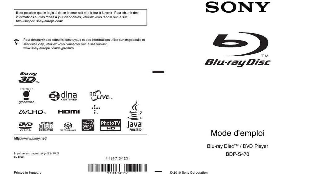 Sony - Etiquettes