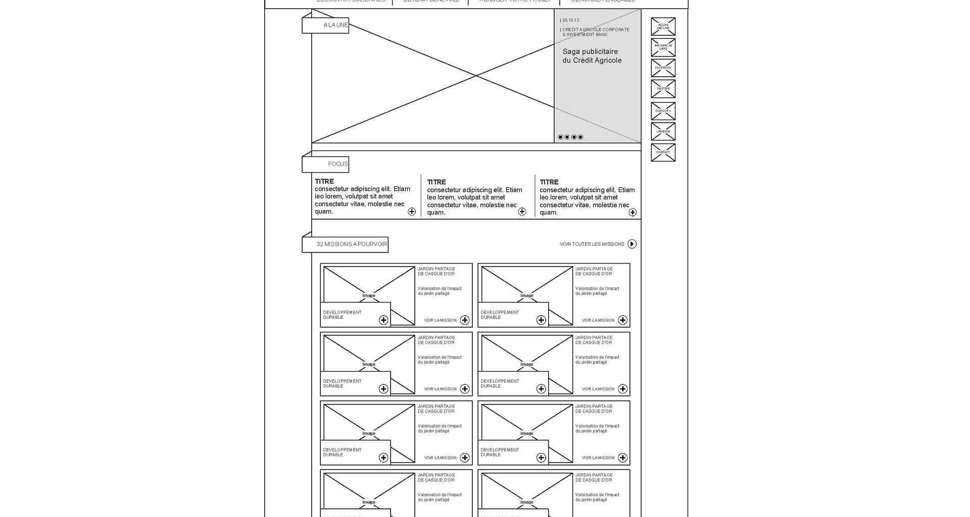 CA Solidaitres - Wireframes